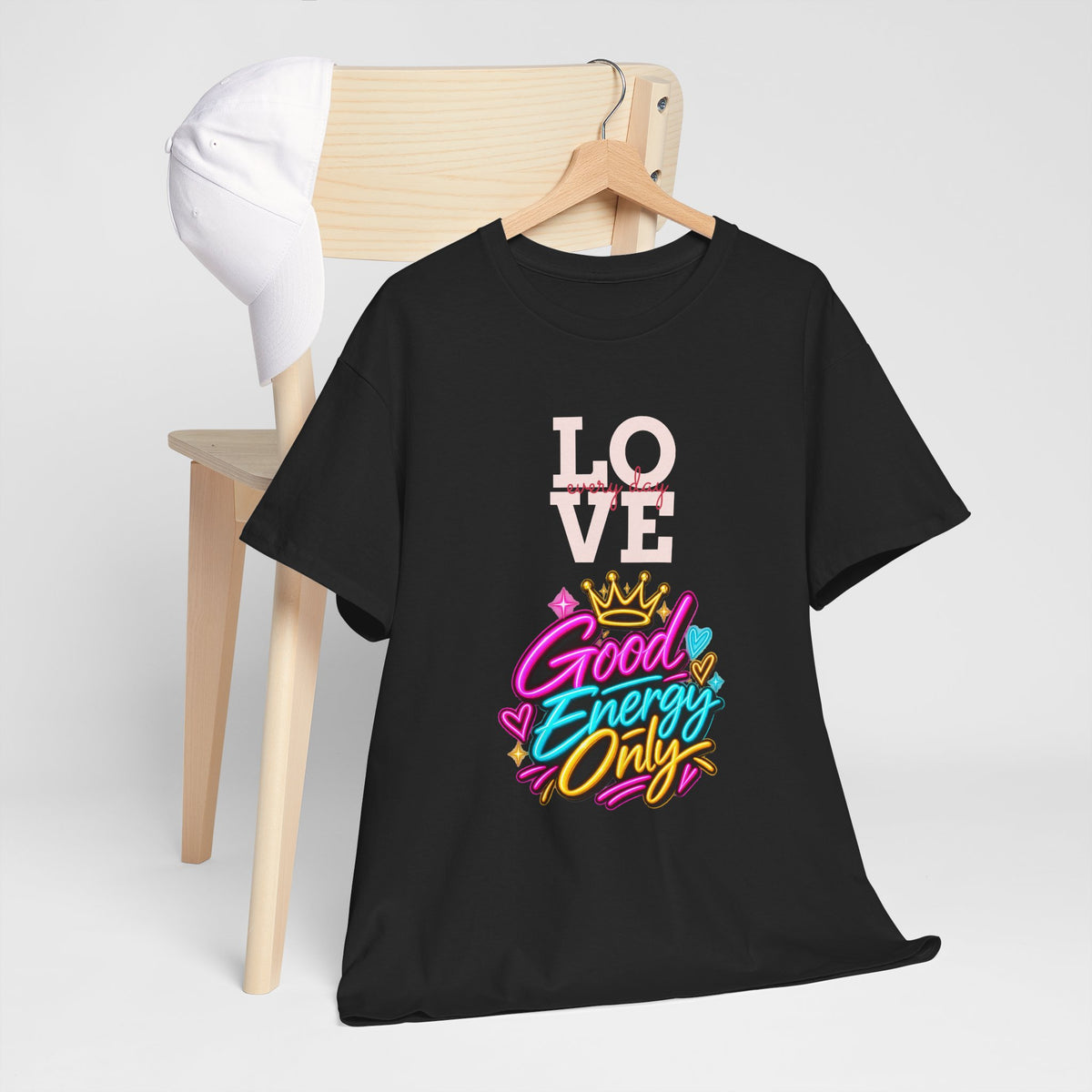 Good Energy Only T-Shirt — Love Graphic Positive Vibes Tee