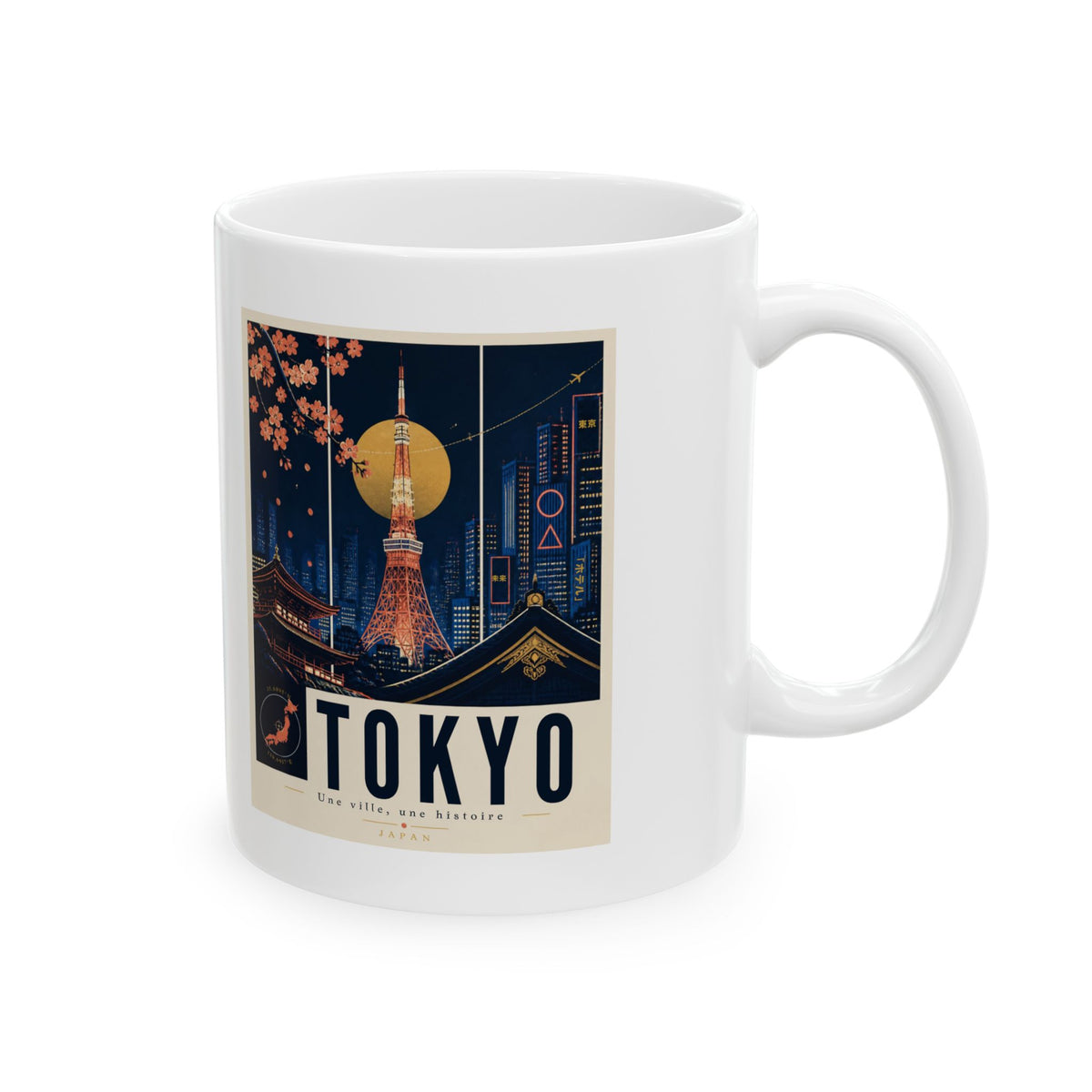Pixel Ninja Ceramic Mug — Retro Gamer Coffee Cup (11oz & 15oz)