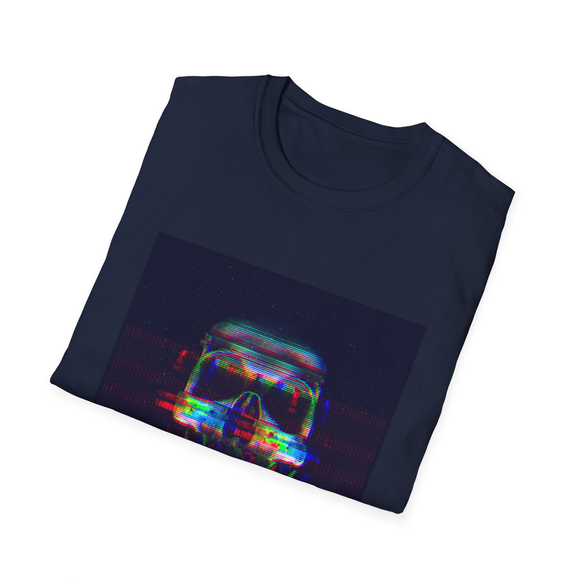 Glitch Neon Skull T-Shirt — Cyberpunk Retro Horror Tee